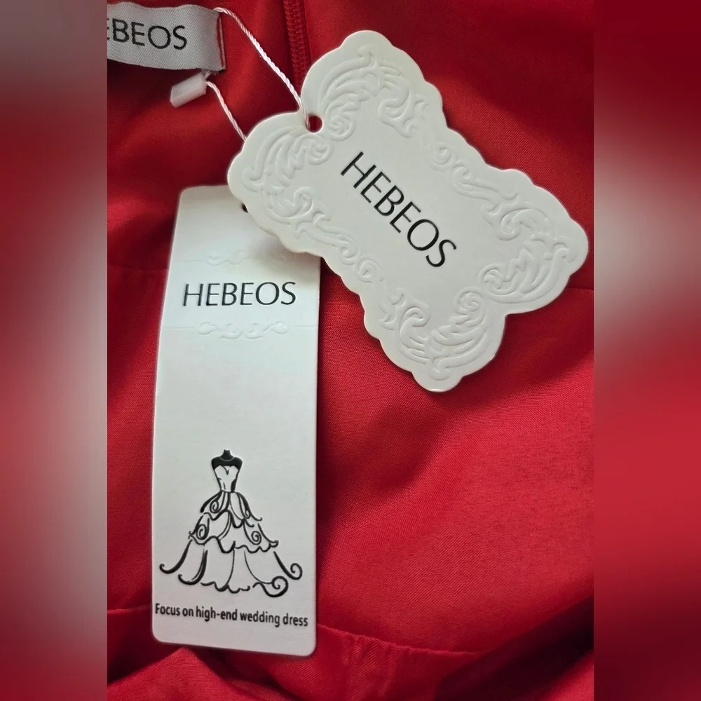 NEW HEBEOS PRINCESS CHIFFON RUFFLES SWEEP DRESS. - Picture 6 of 7